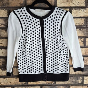The Loft polkadot button up cardigan